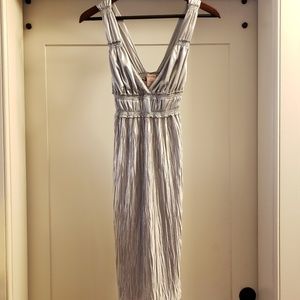 Fire Los Angeles Silver Metallic Dress